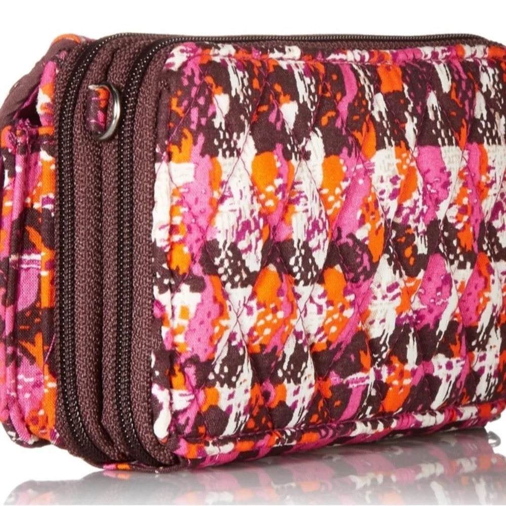 Vera Bradley Houndstooth Tweed Quilted RFID All & One Crossbody Bag Wristlet NEW